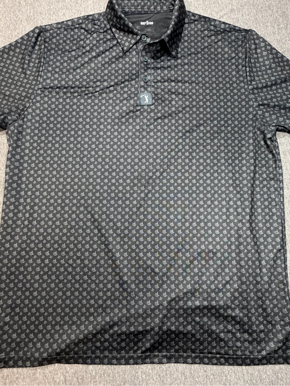 Bogey Bros Golf Polo Shirt Mens XL Black Middle Finger Birdie Finger Performance